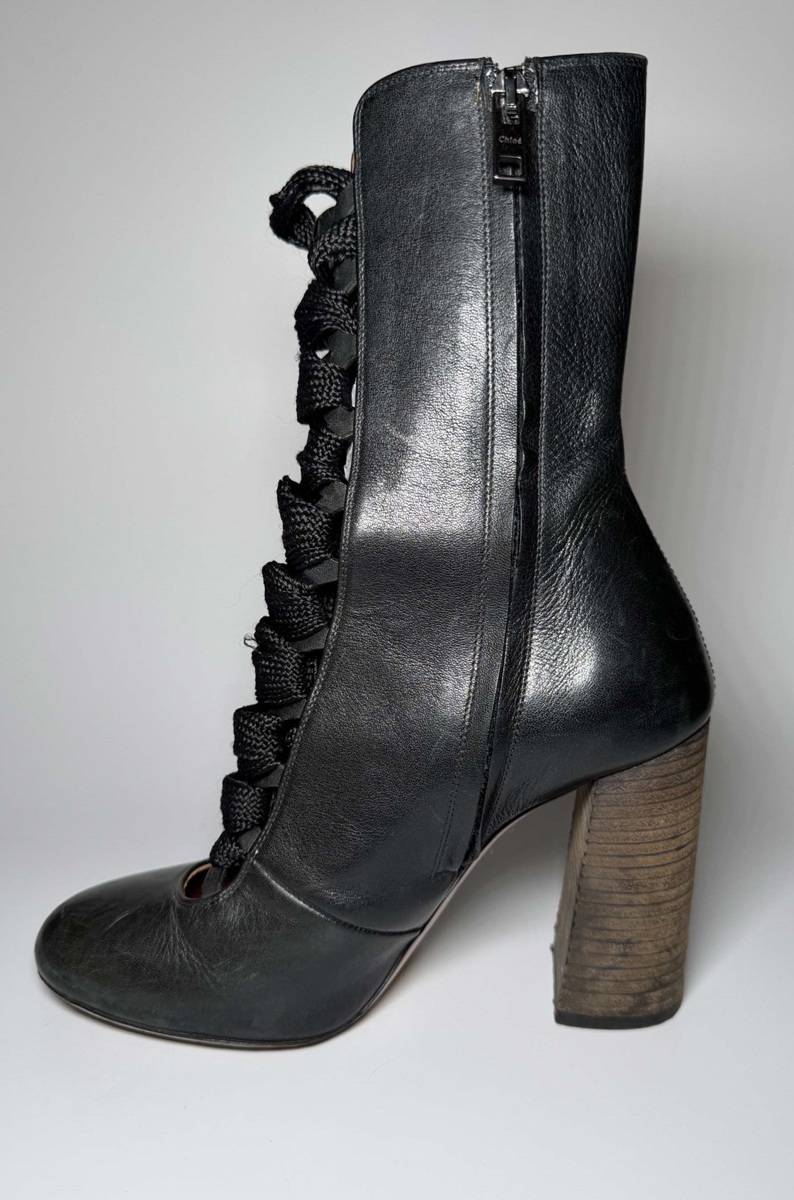 Chloe Bağcıklı Siyah Bot (37,5)