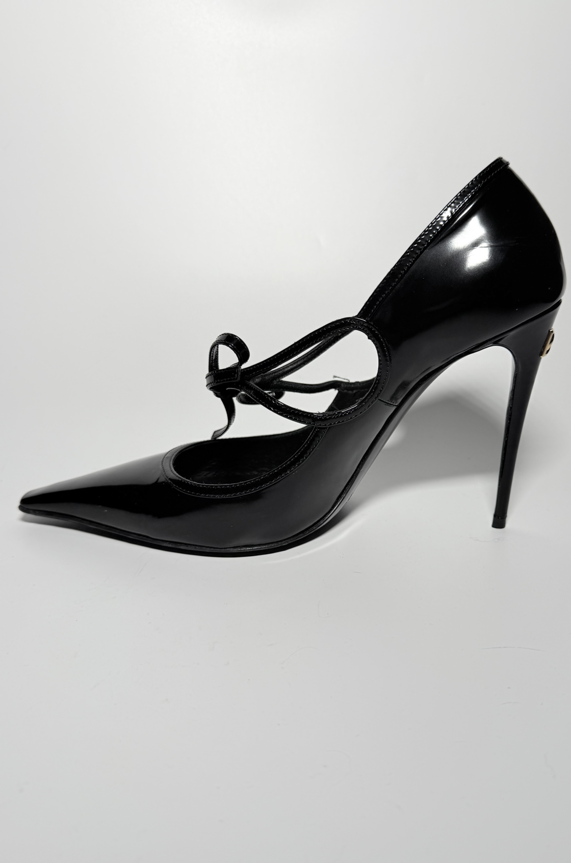 Dolce & Gabbana Mun Fiyonk Detaylı Siyah Topuklu Ayakkabı (39)