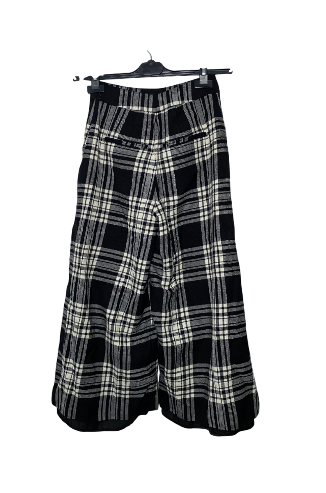 Alexander Wang Checked Colette Siyah Beyaz Bermuda Yün Pantolon