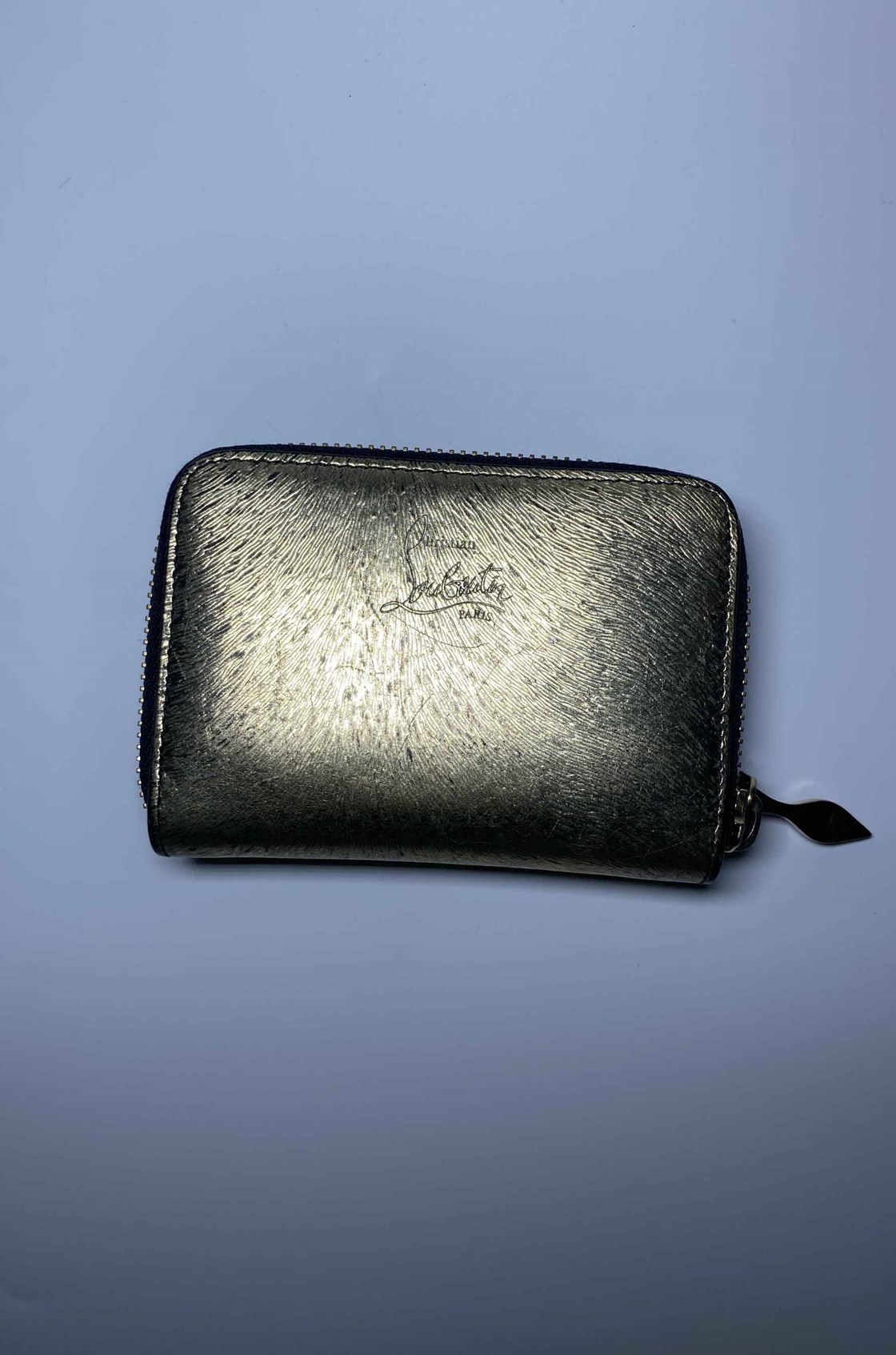 Christian Louboutin Rare Zımba Detaylı Gold Mini Cüzdan