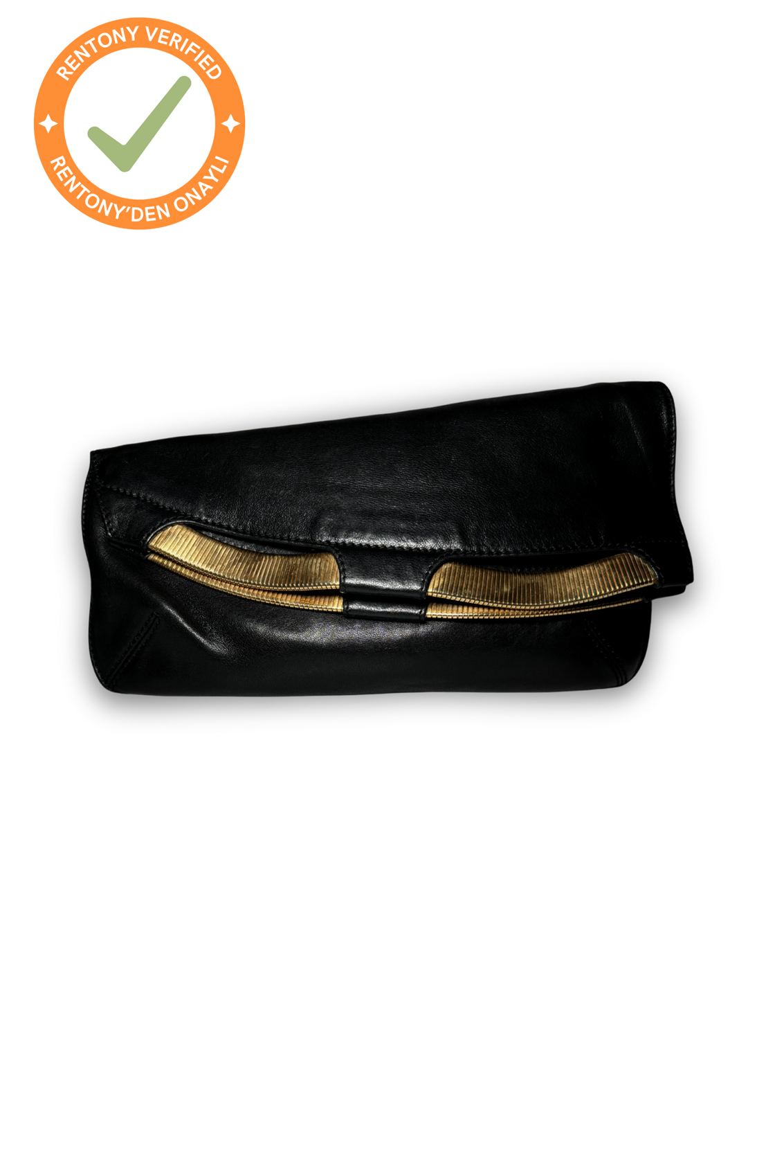 Jimmy Choo Gold Detaylı Clutch Çanta