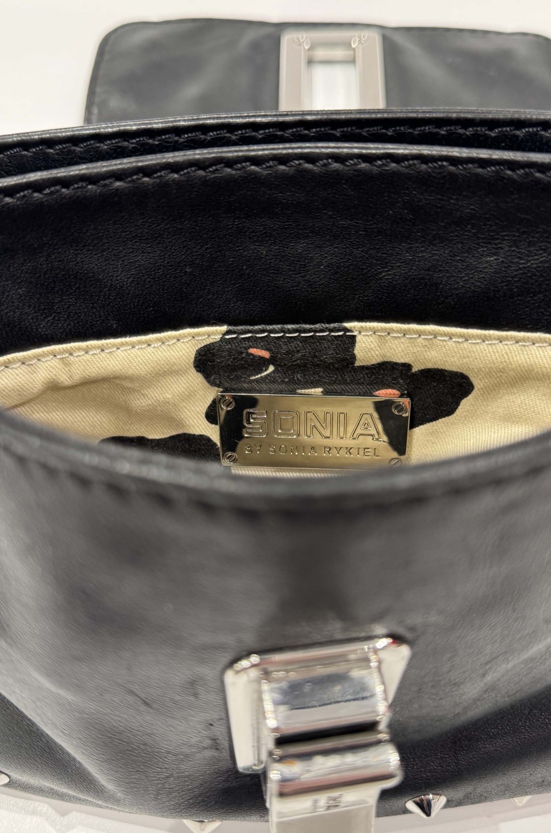 Sonia Rykiel Çapraz Askılı Siyah Mini Çanta