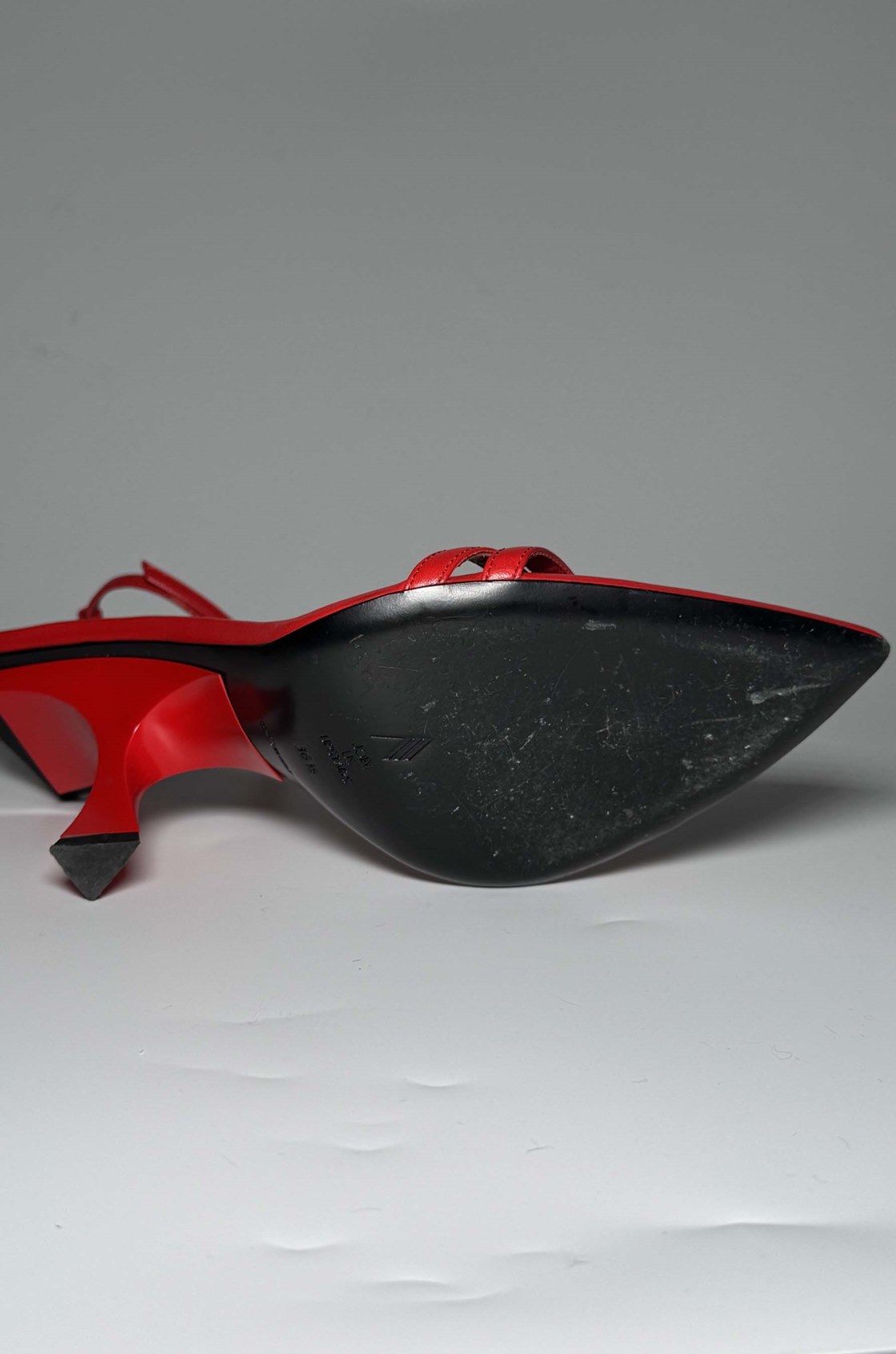 The Attico Esther Bilekten Bağlamalı Parmak Arası Kırmızı Topuklu Ayakkabı (36.5)