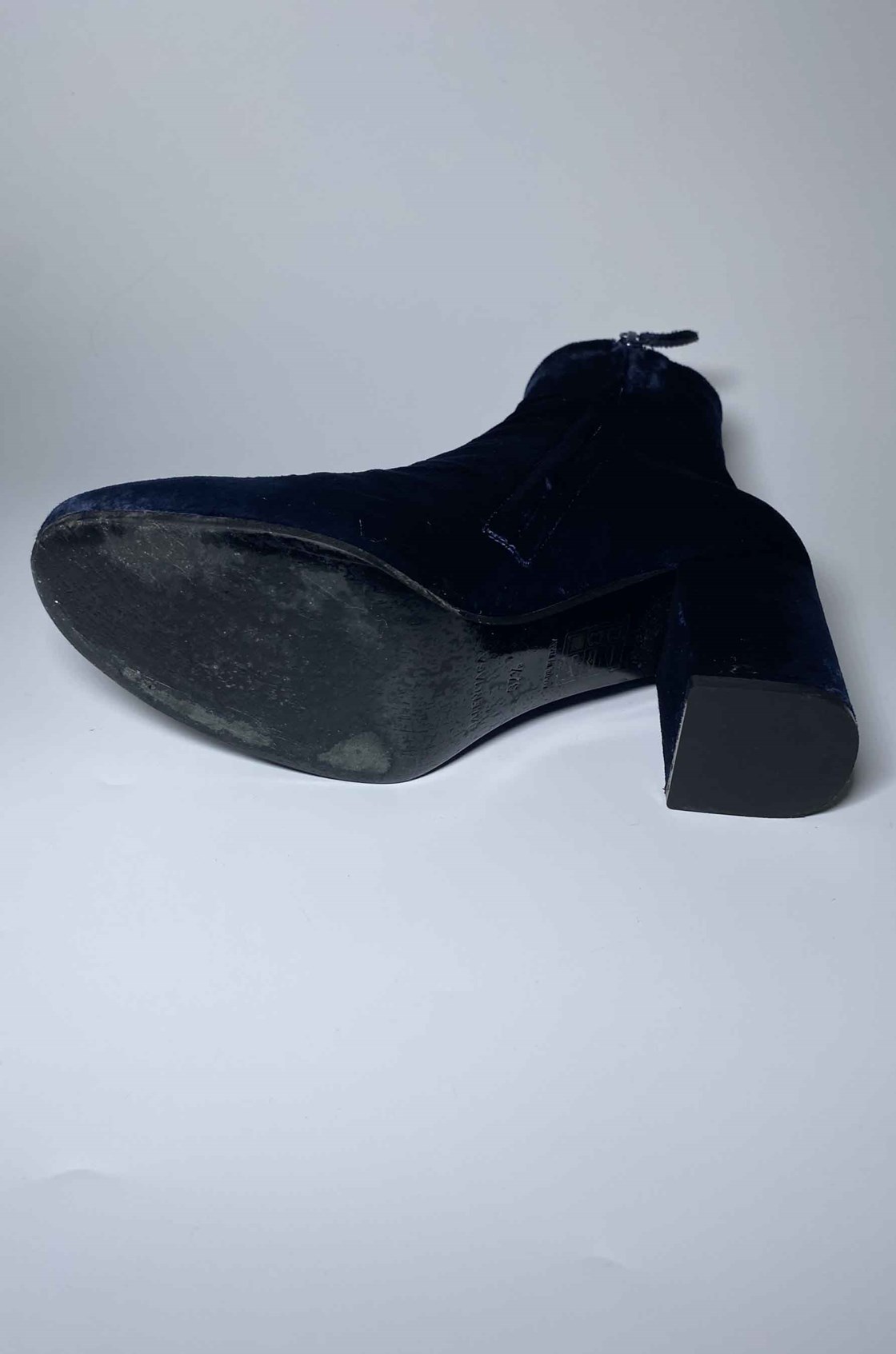 Balenciaga Ville Süet Lacivert Topuklu Bot (37.5)