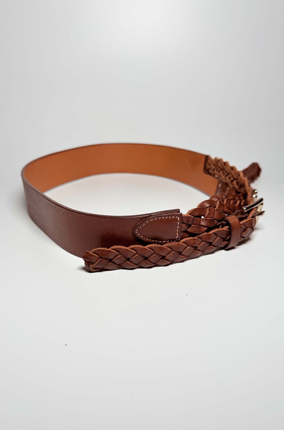 Etro Vintage Kahverengi Deri Bel Kemeri (70cm)