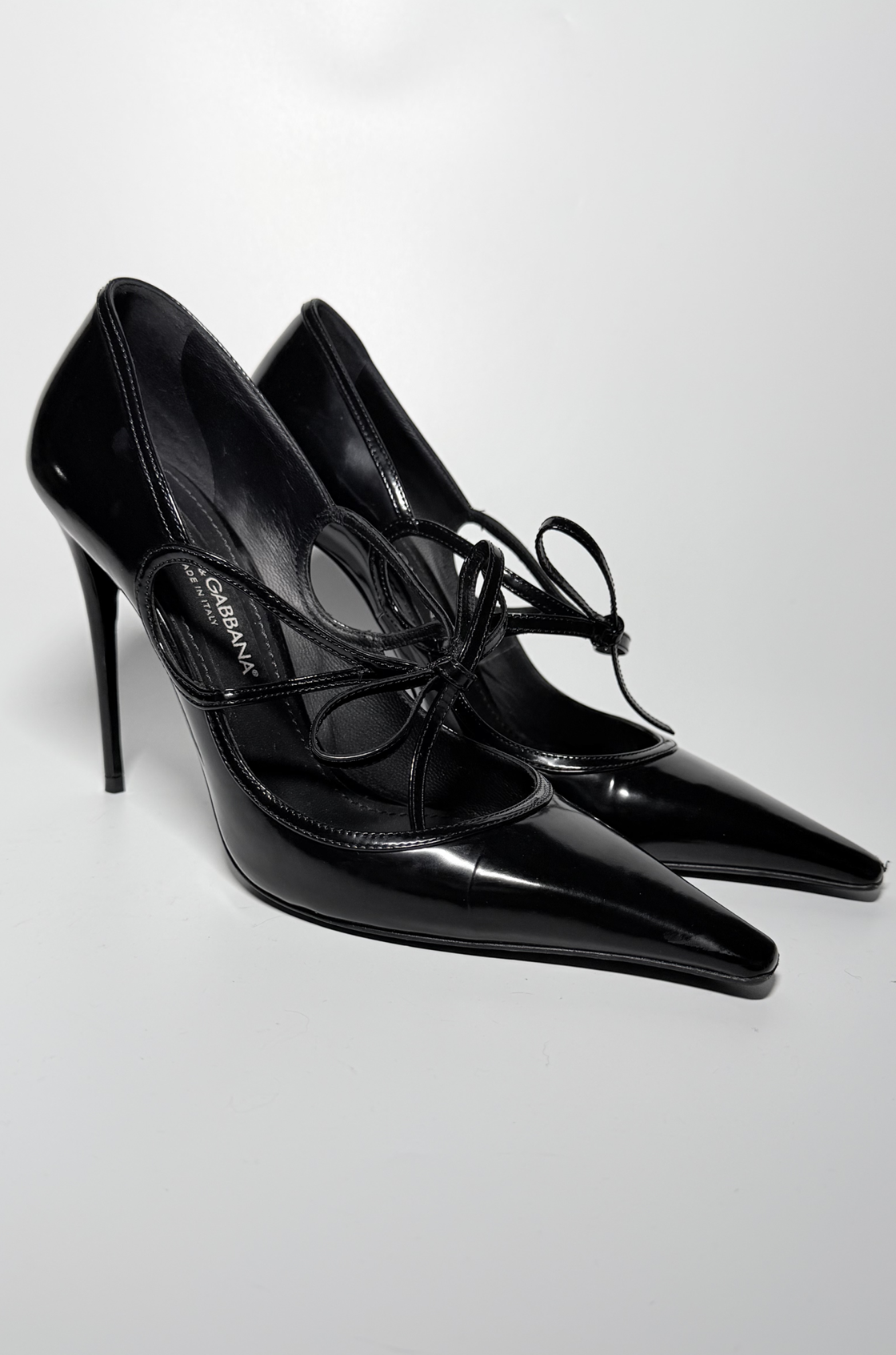 Dolce & Gabbana Mun Fiyonk Detaylı Siyah Topuklu Ayakkabı (39)