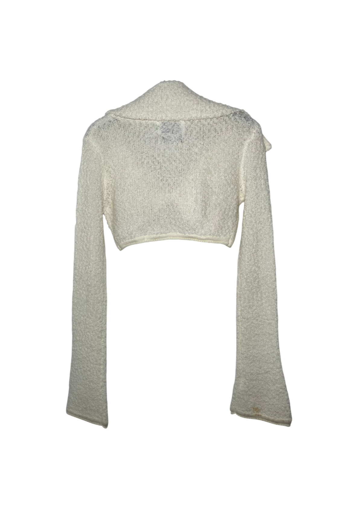 House of Sunny Sail Extra Crop Beyaz Triko