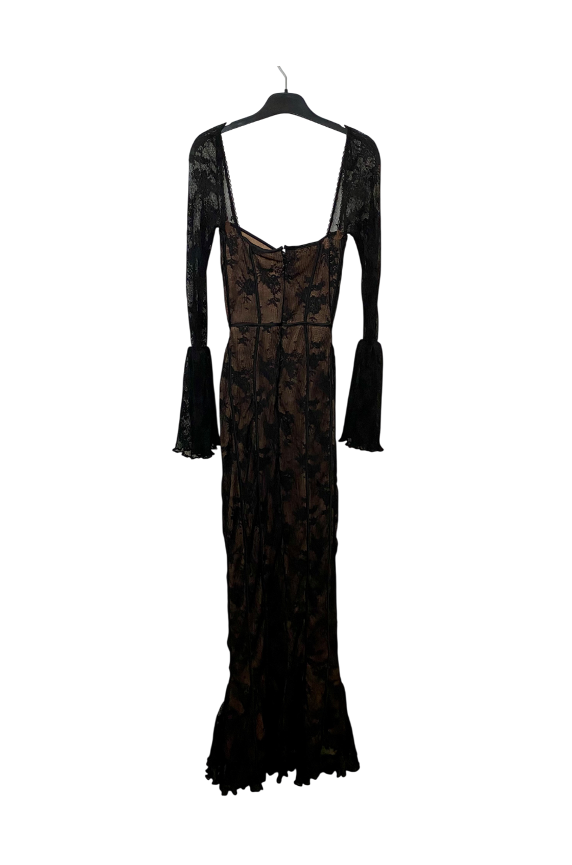 House of CB Delilah Dantelli Siyah Uzun Elbise