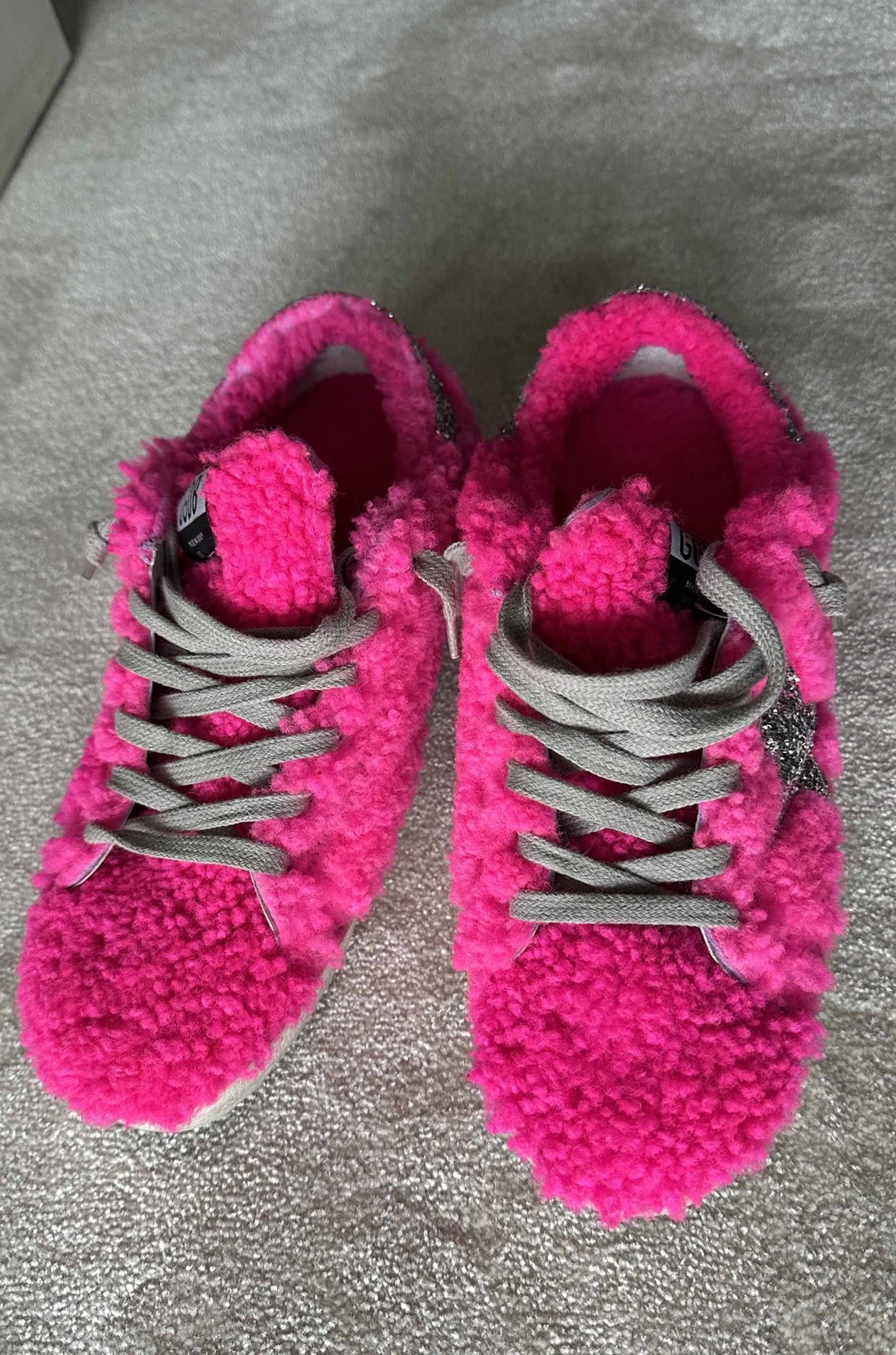 Golden Goose Tüylü Pembe Sneaker (39)