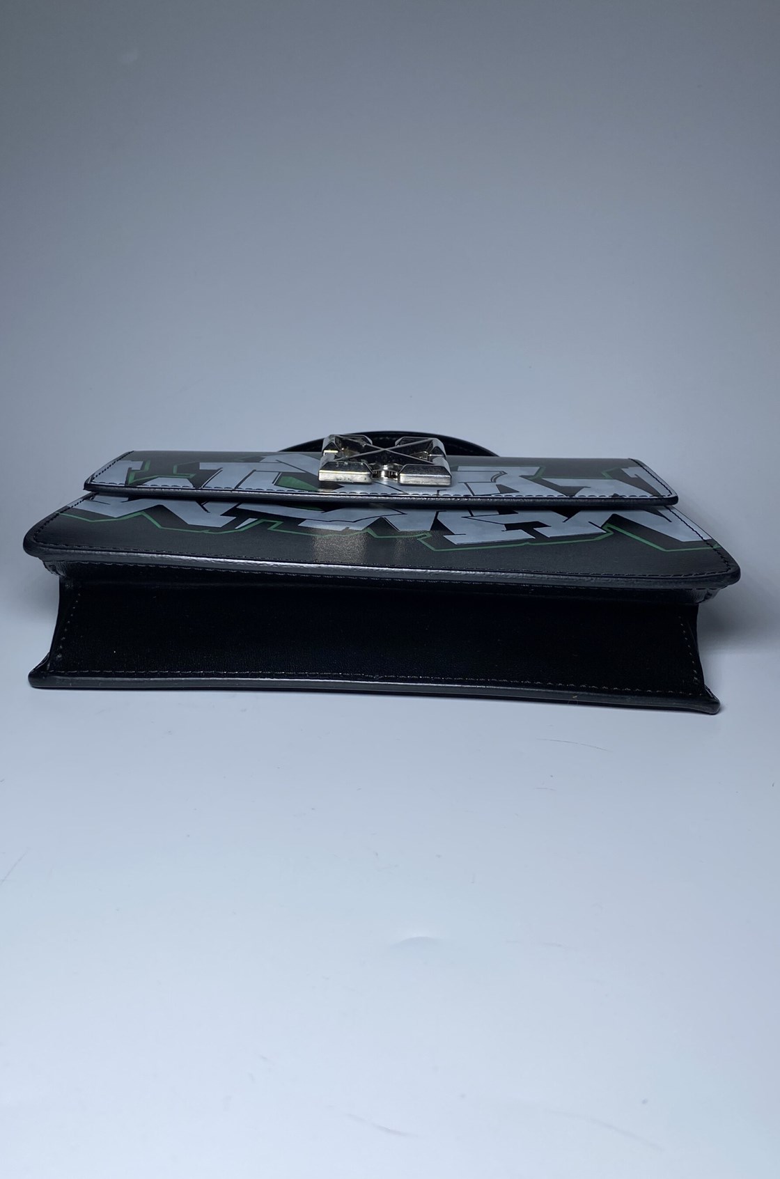 Off-White Jitney Grafiti Desenli Deri Çanta