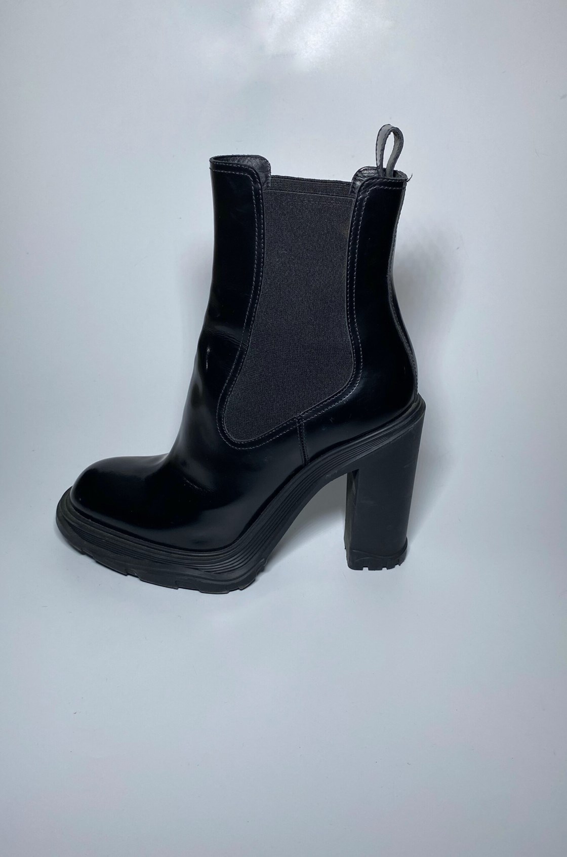 Alexander Mcqueen Chelsea Siyah Topuklu Bot (39)