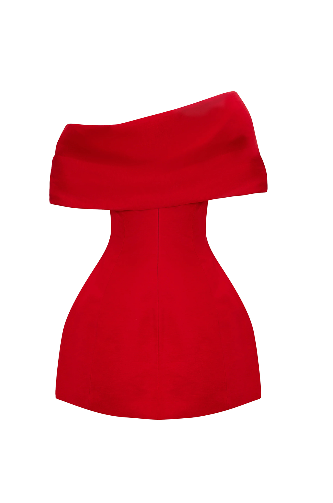 Caroline Çıkarılabilen Kol Detaylı Kalıplı Kumaştan Kırmızı Mini Elbise