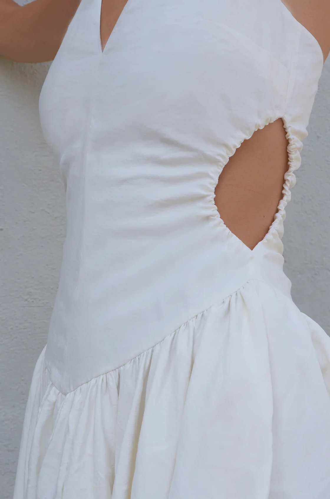 Kinsley Beyaz Mini Elbise