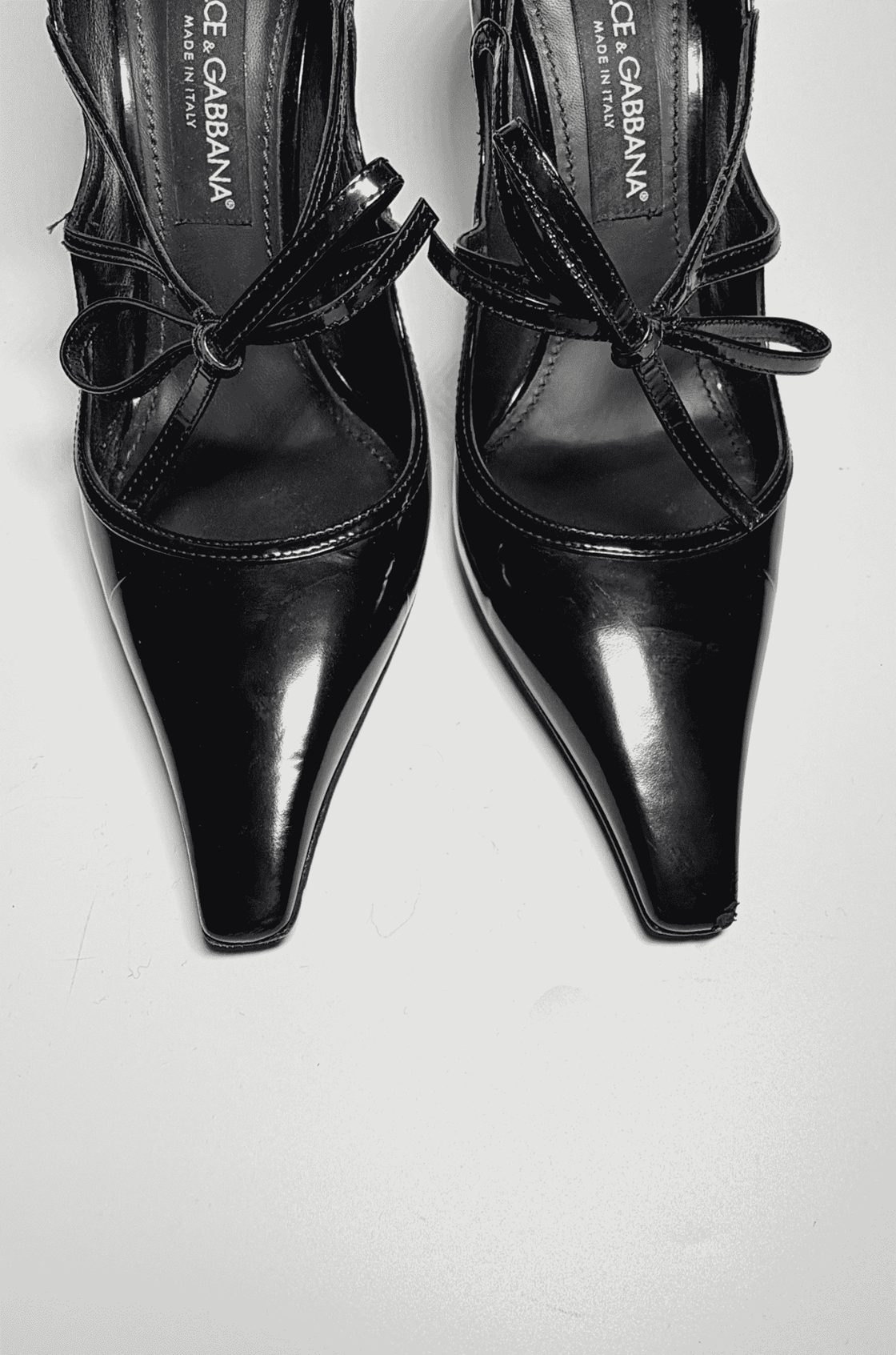 Dolce & Gabbana Mun Fiyonk Detaylı Siyah Topuklu Ayakkabı (39)