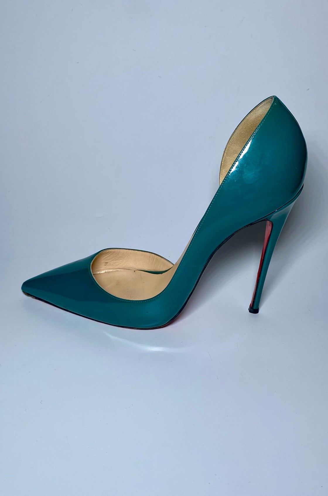 Christian Louboutin Iriza Rugan Turkuvaz Topuklu Ayakkabı (39)