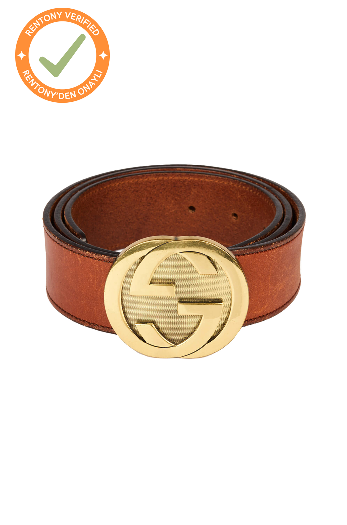Gucci 40mm Kahverengi Vintage Deri Kemer (90)