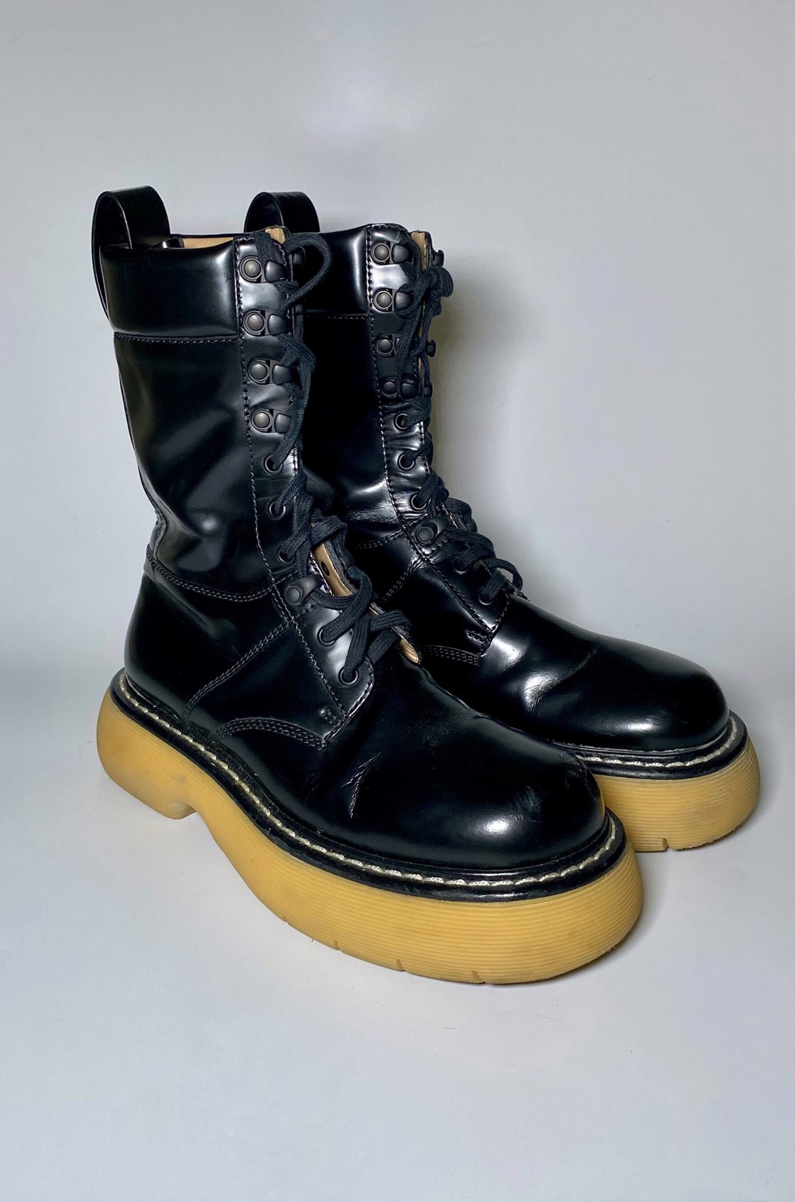 Bottega Veneta The Bounce Combat Siyah Bot (39)