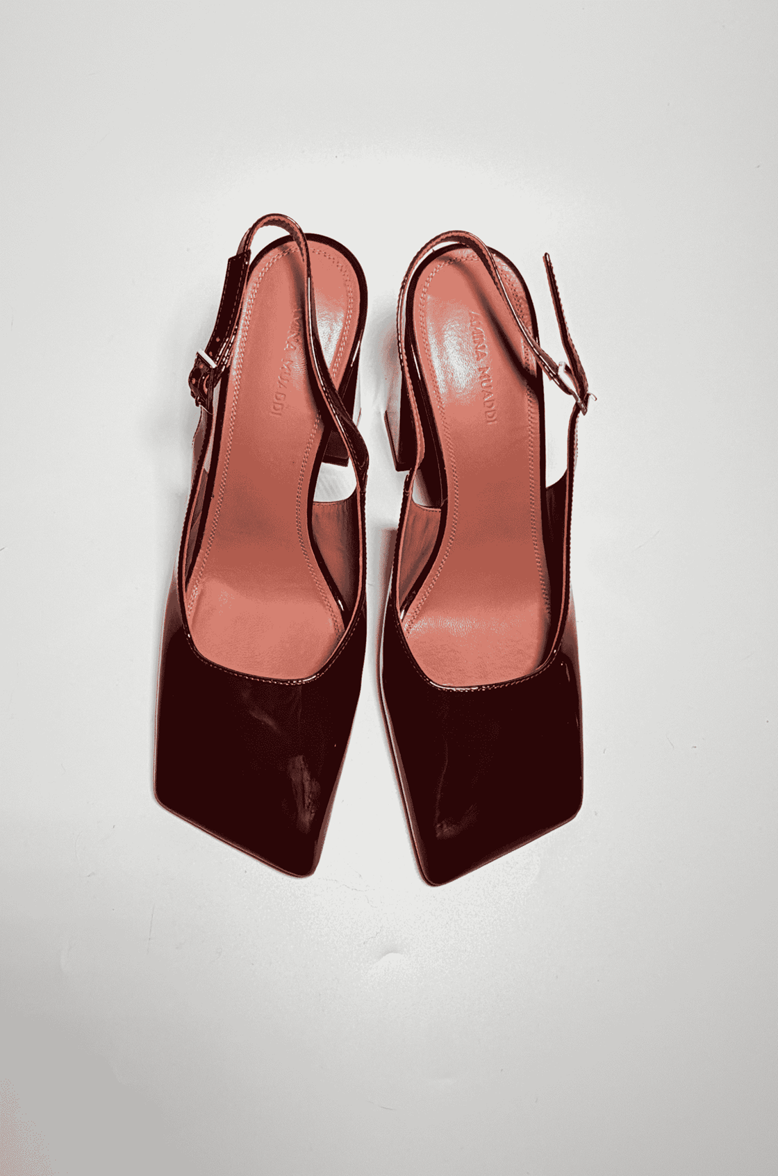 Amina Muaddi Charlotte Bordo Topuklu Ayakkabı (39)