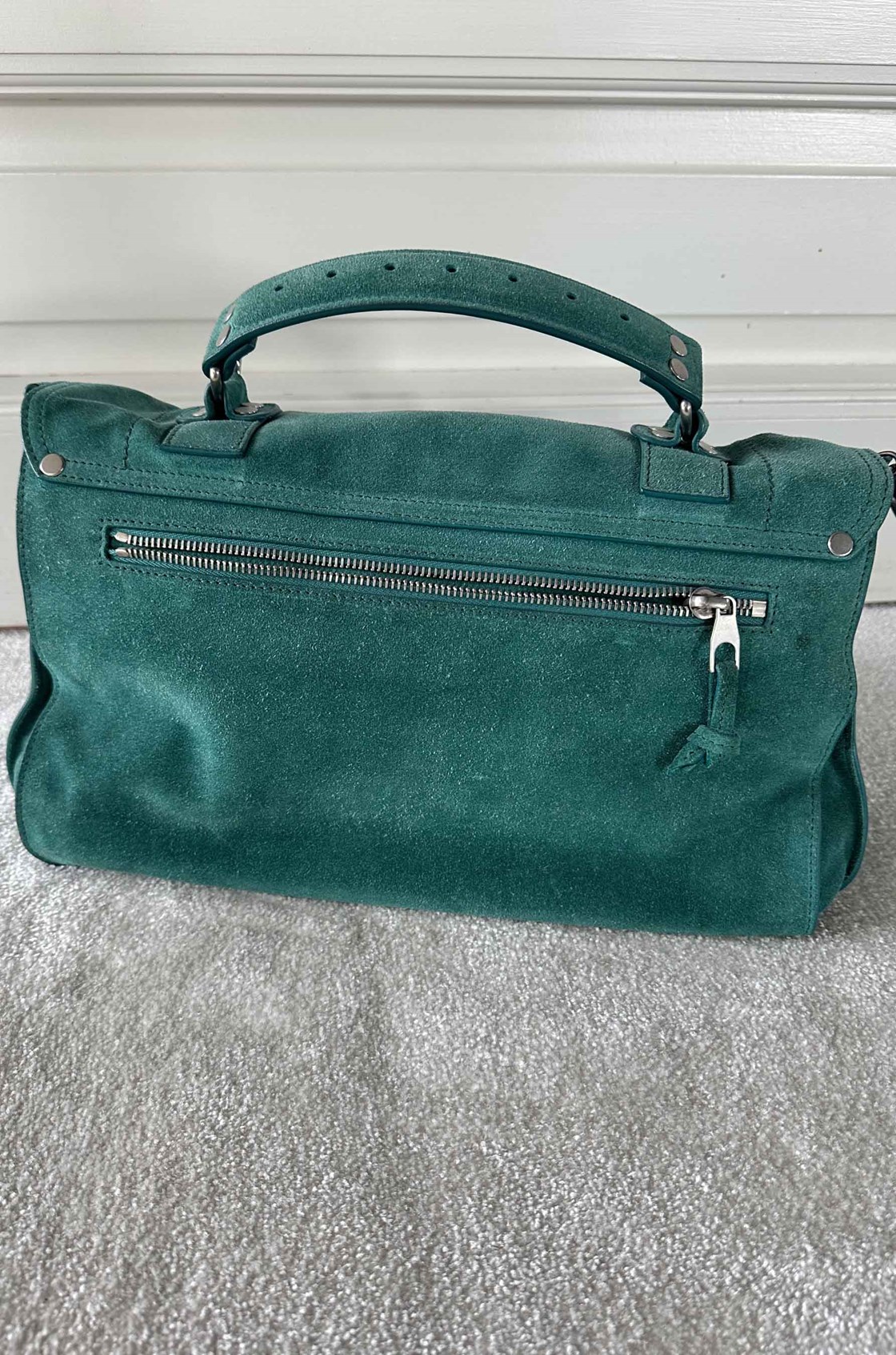 Proenza Schouler Yeşil Süet Çanta