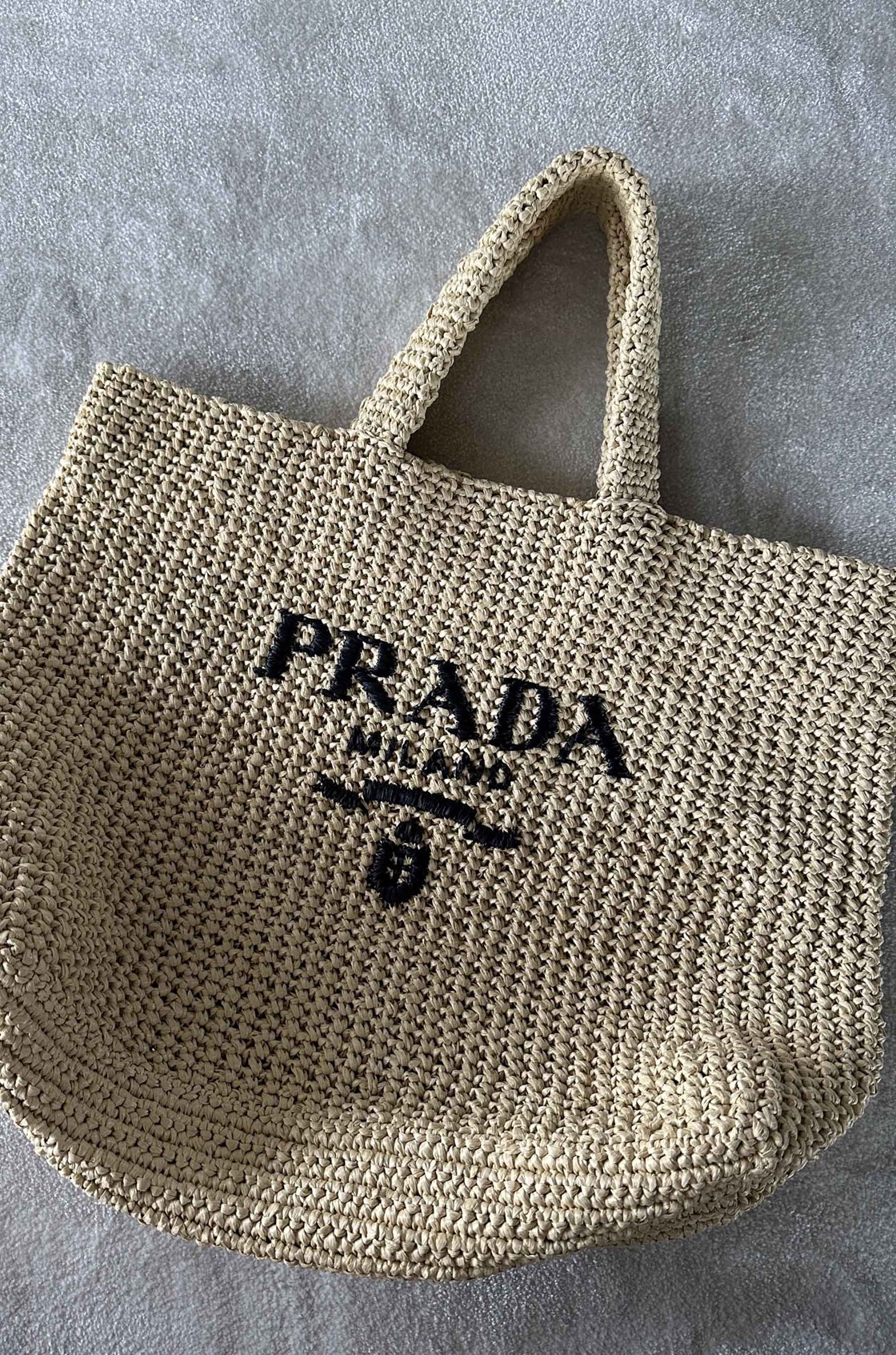 Prada Logolu Hasır Çanta