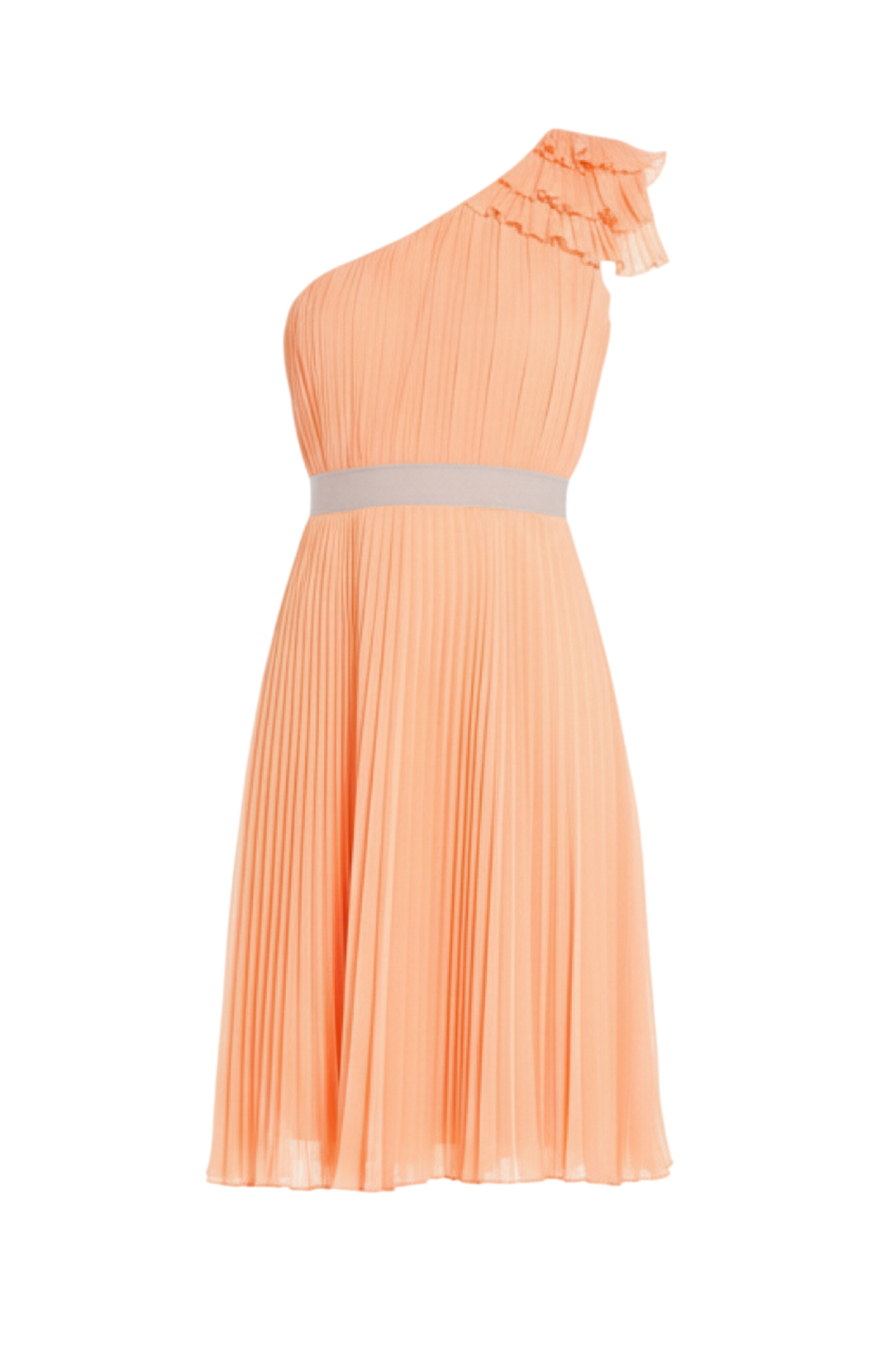 Rika Tek Omuz Turuncu Mini Elbise