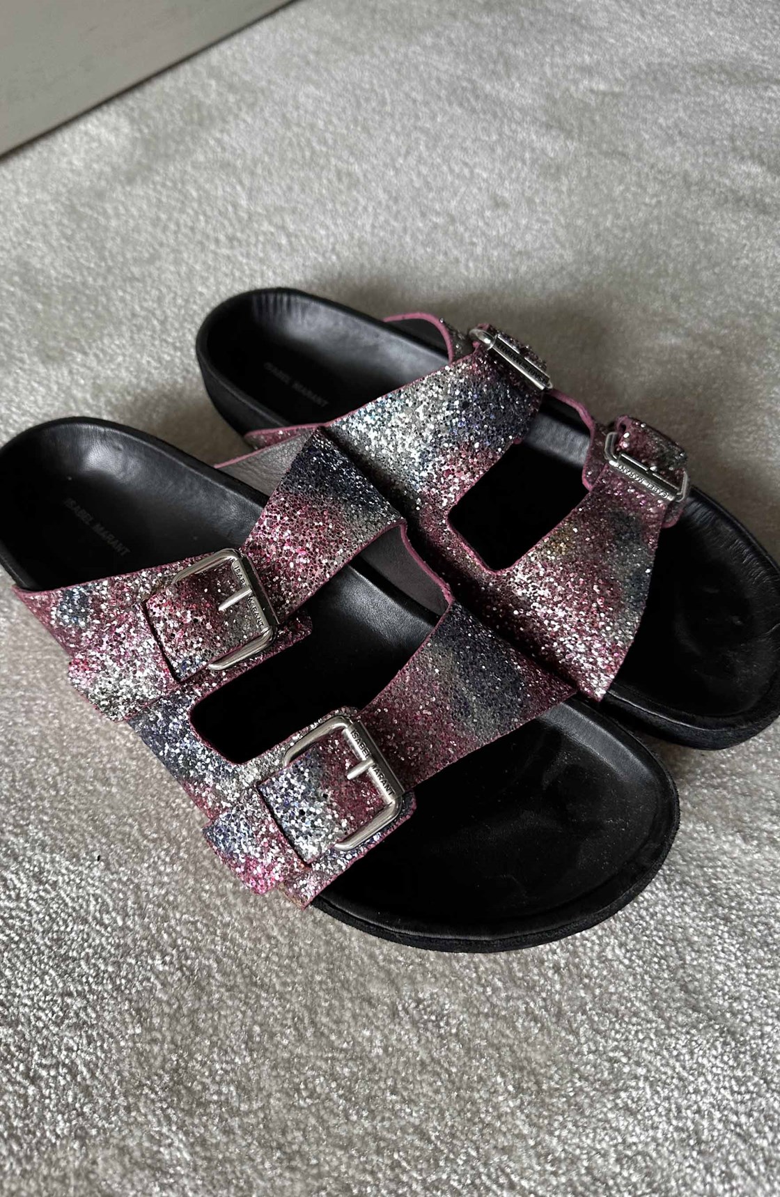 Isabel Marant Pembe Simli Terlik (39)