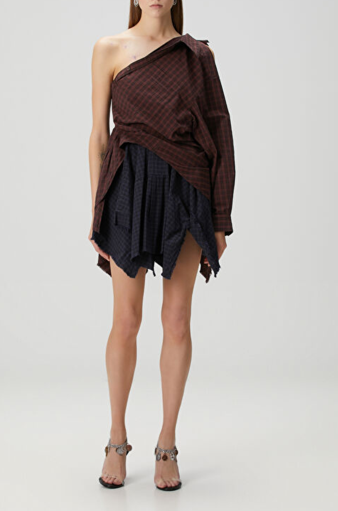 Alexander Wang Tek Omuz Asimetrik Elbise