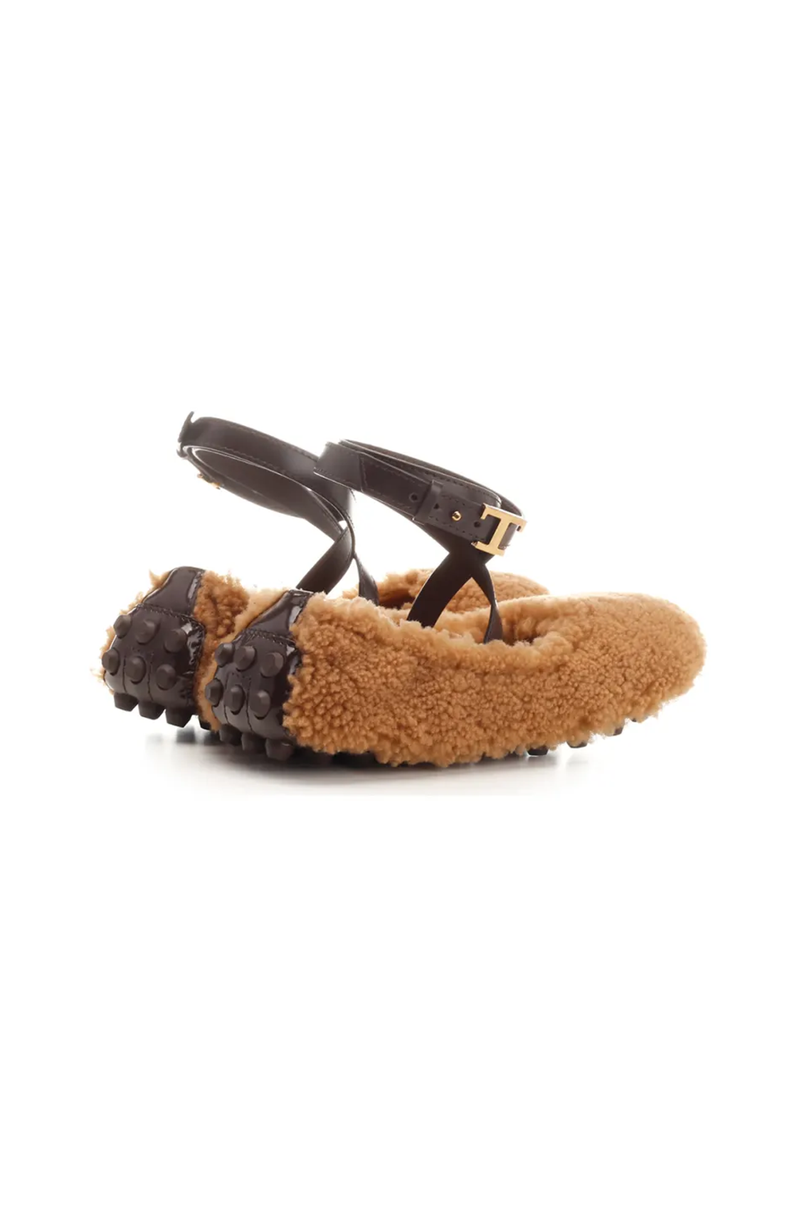 Tods Tüylü Bağlamalı Kahverengi Babet (39)