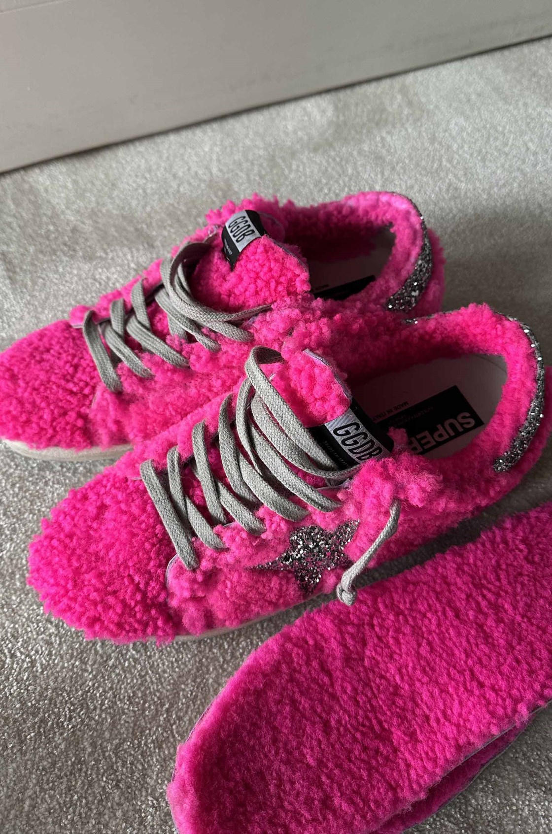 Golden Goose Tüylü Pembe Sneaker (39)