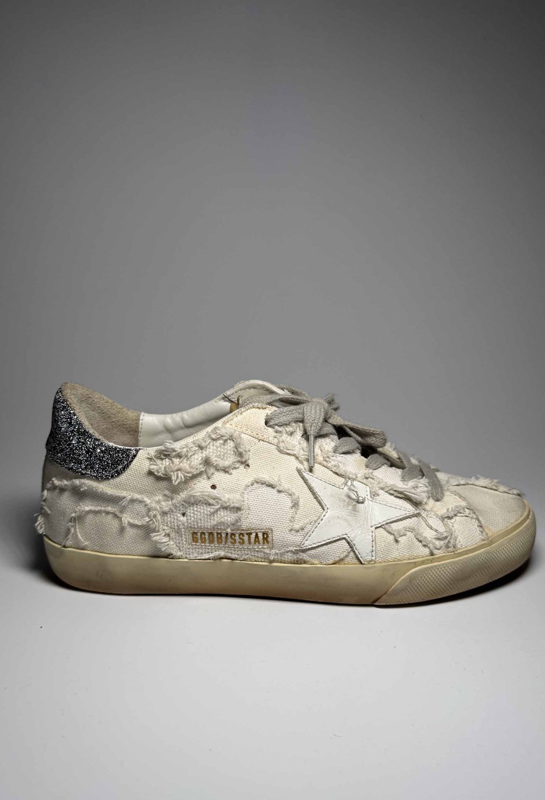 Golden Goose Beyaz Simli ve Desenli Sneaker (37,5)