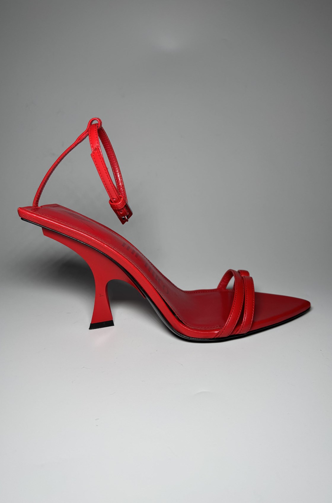 The Attico Esther Bilekten Bağlamalı Parmak Arası Kırmızı Topuklu Ayakkabı (36.5)