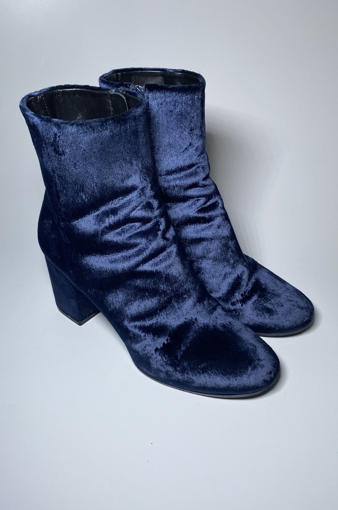 Balenciaga Ville Süet Lacivert Topuklu Bot (37.5)