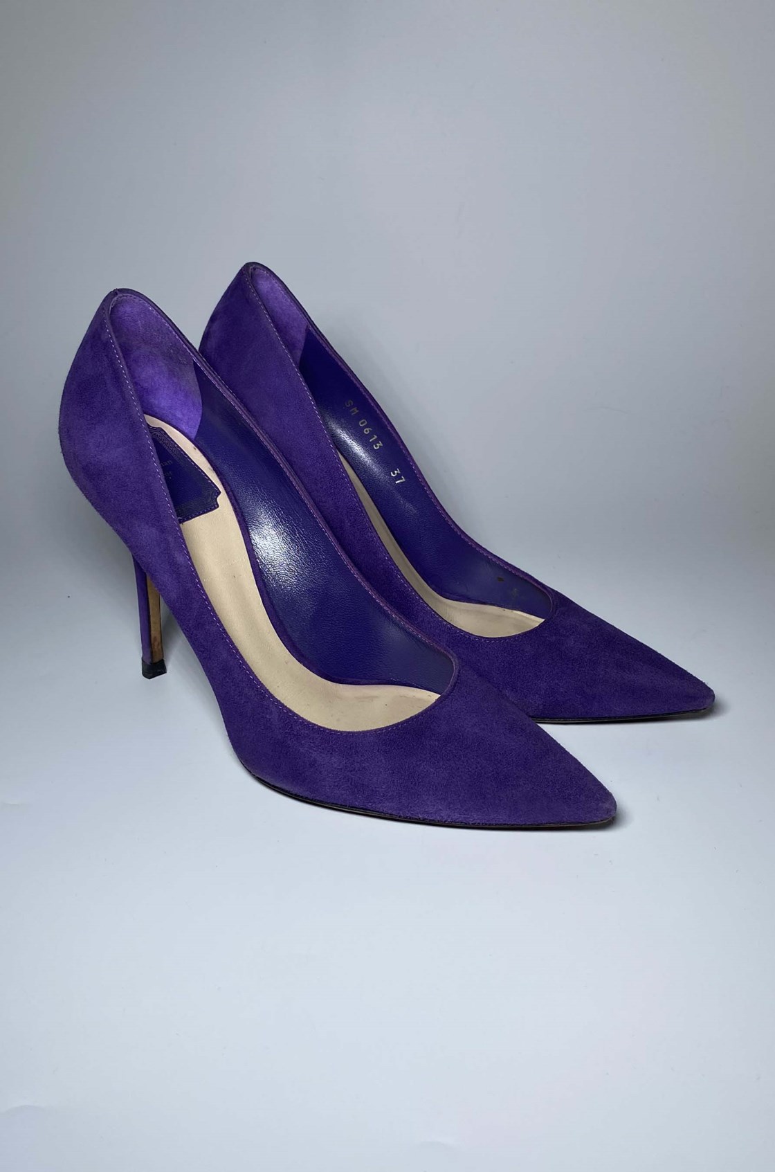 Christian Dior Cherie Mor Süet Topuklu Ayakkabı (37)