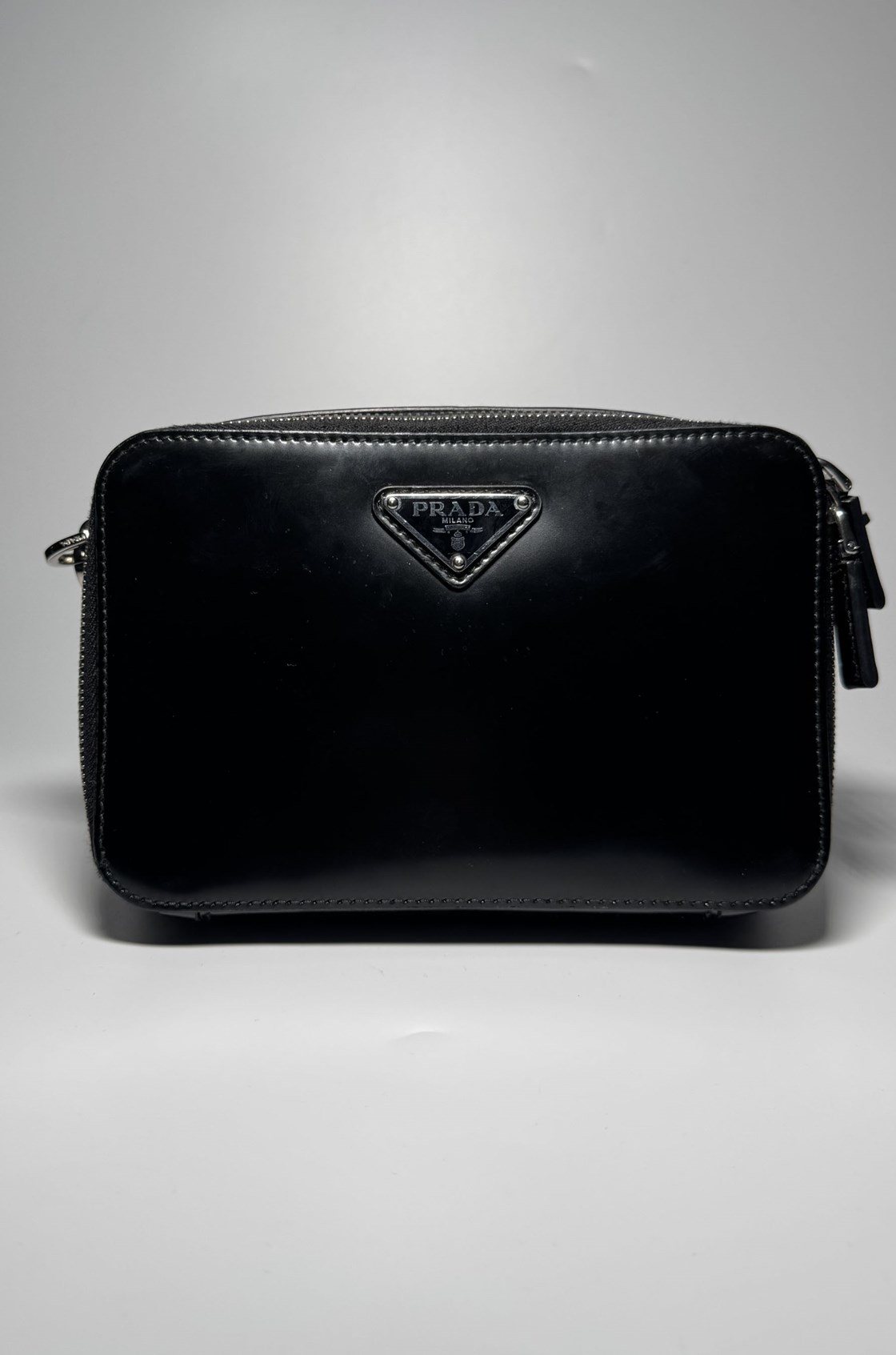 Prada Brique Küçük Çanta Detaylı Siyah Çanta