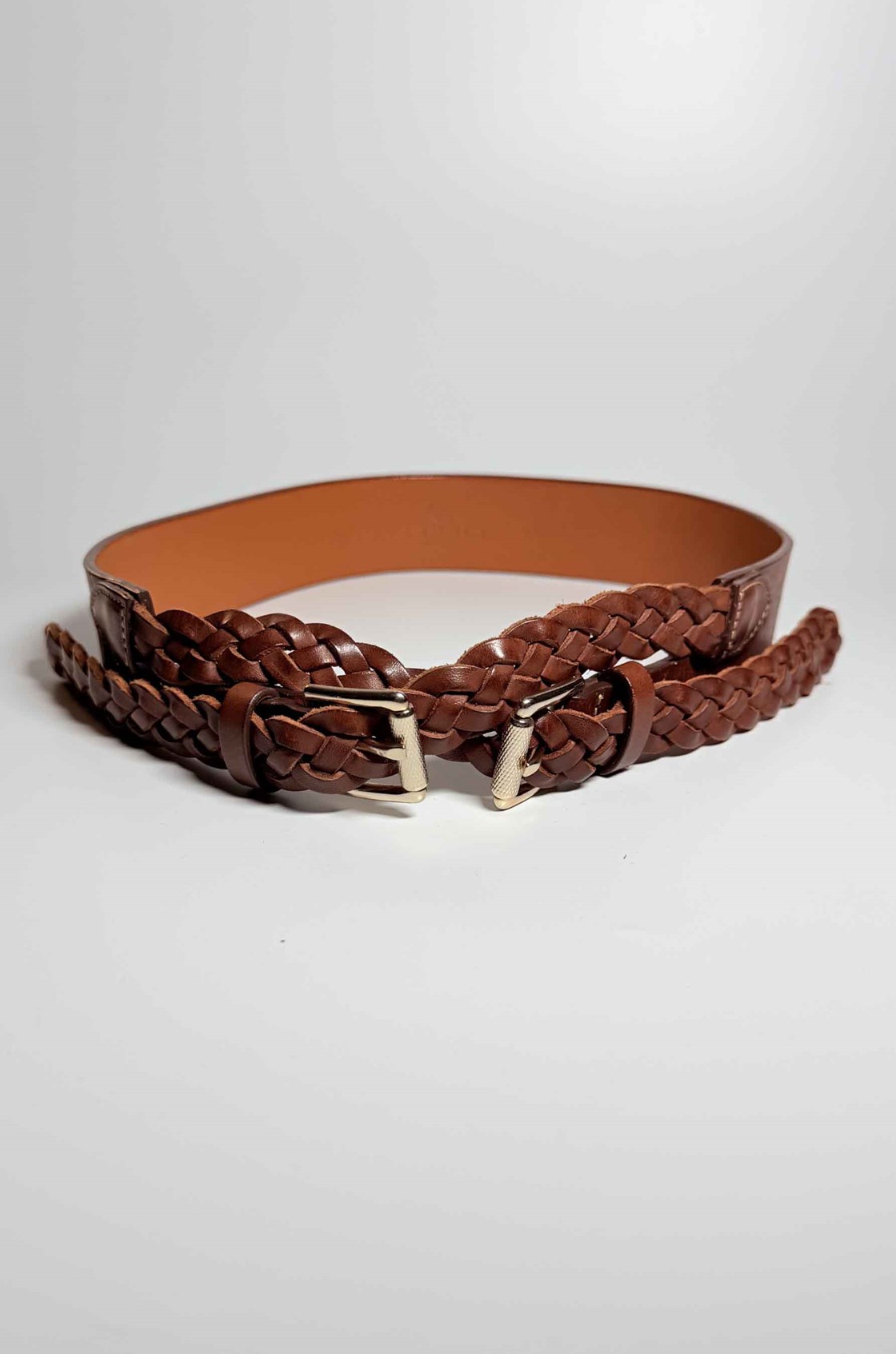 Etro Vintage Kahverengi Deri Bel Kemeri (70cm)