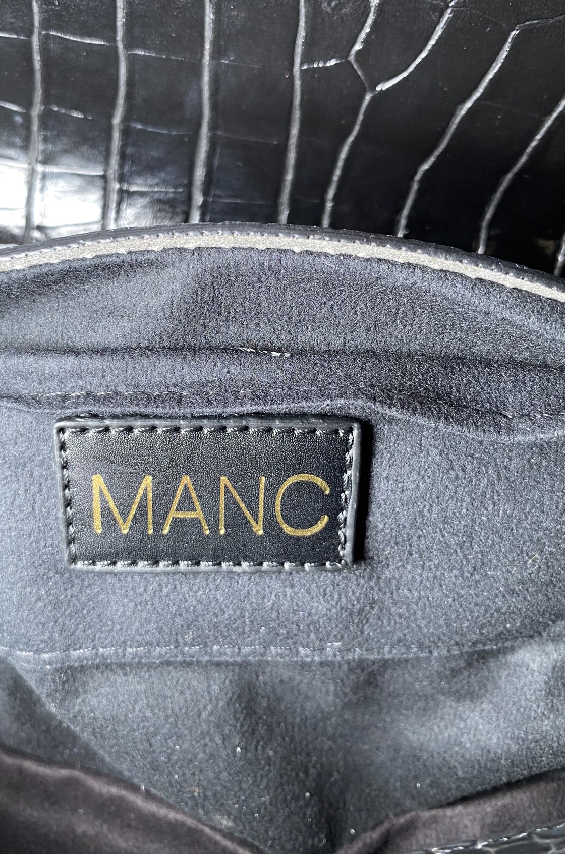 Manc Lilith Krokodil Siyah Çanta