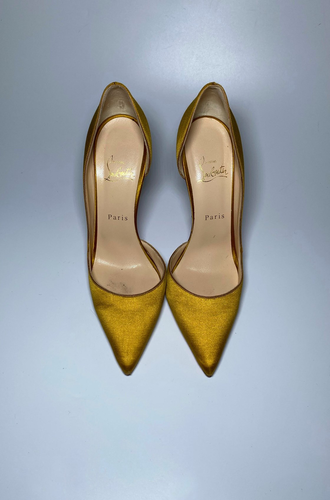 Christian Louboutin Iriza Saten Hardal Topuklu Ayakkabı (39)