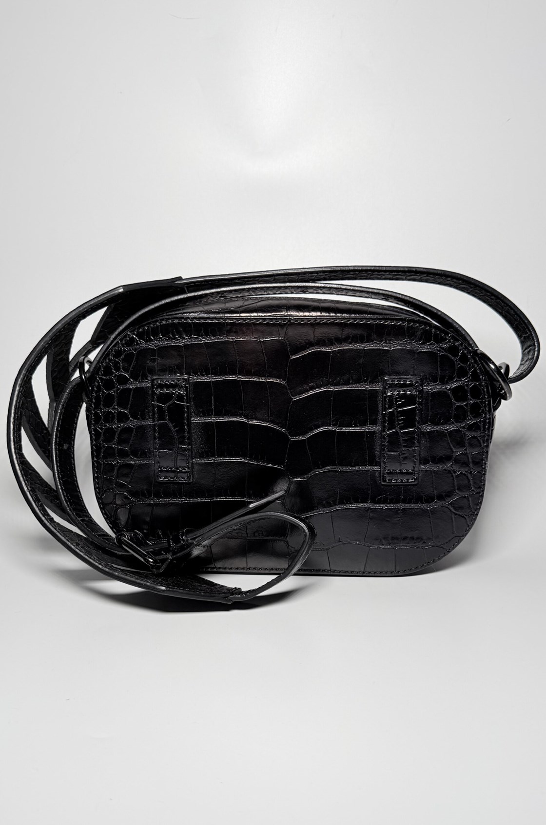 Off-White Coco Krokodil Siyah Çanta