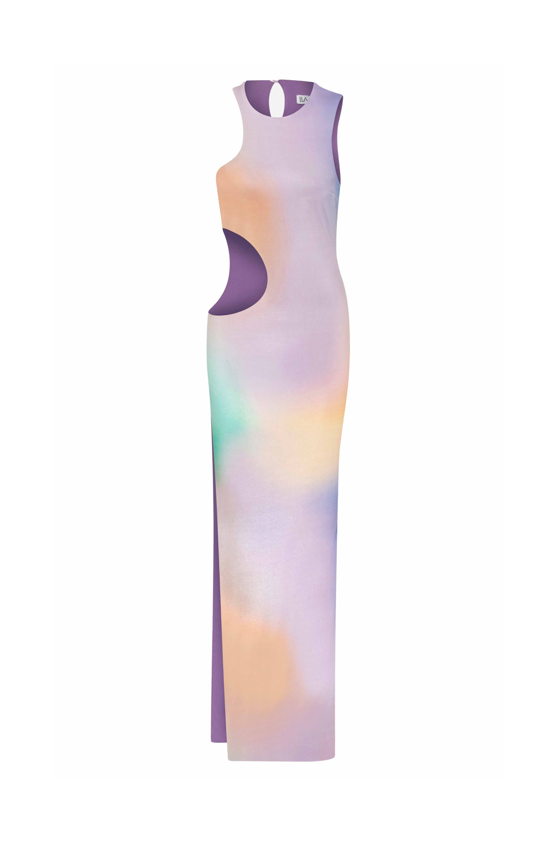 Keya Cut-Out Detaylı Çok Renkli Uzun Elbise