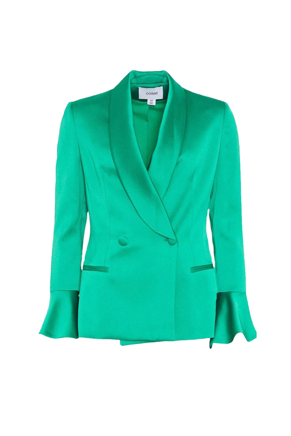 Evia Yeşil Saten Blazer Ceket