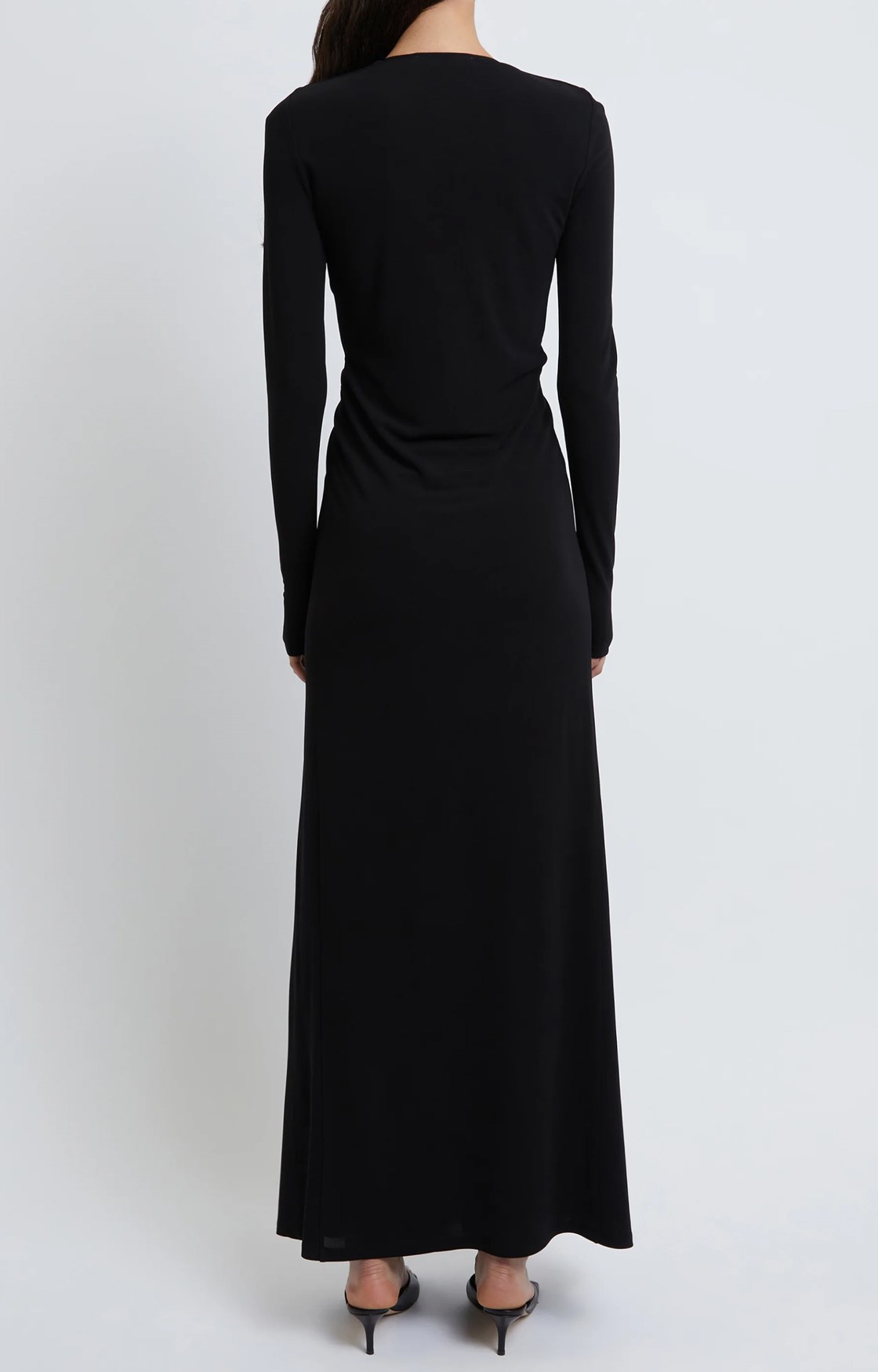 Christopher Esber Palm Dekolteli Siyah Elbise