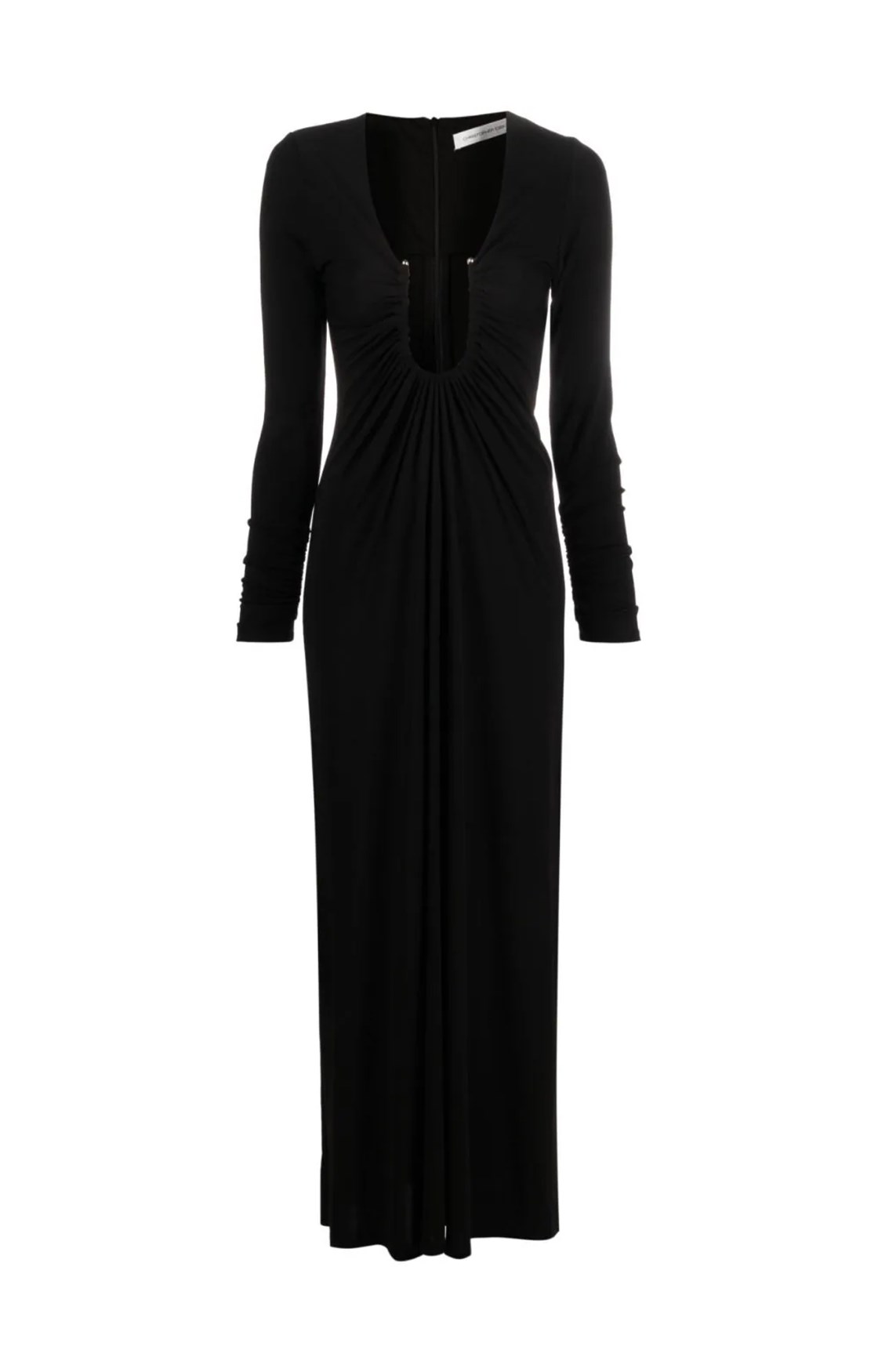 Christopher Esber Palm Dekolteli Siyah Elbise