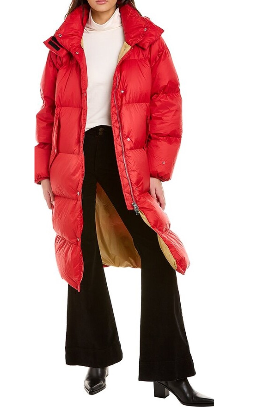 Joelle Kırmızı Uzun Şişme Mont 