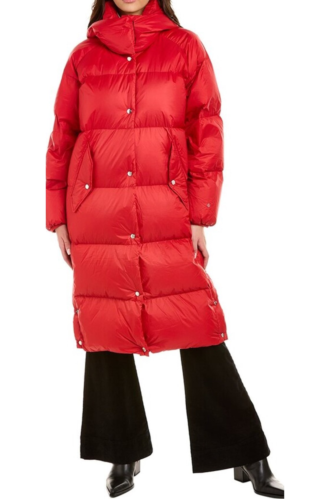 Joelle Kırmızı Uzun Şişme Mont 