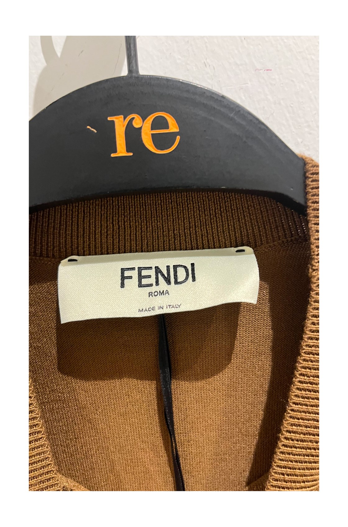 Fendi Eşarp Kol Detaylı Kahverengi Bluz 