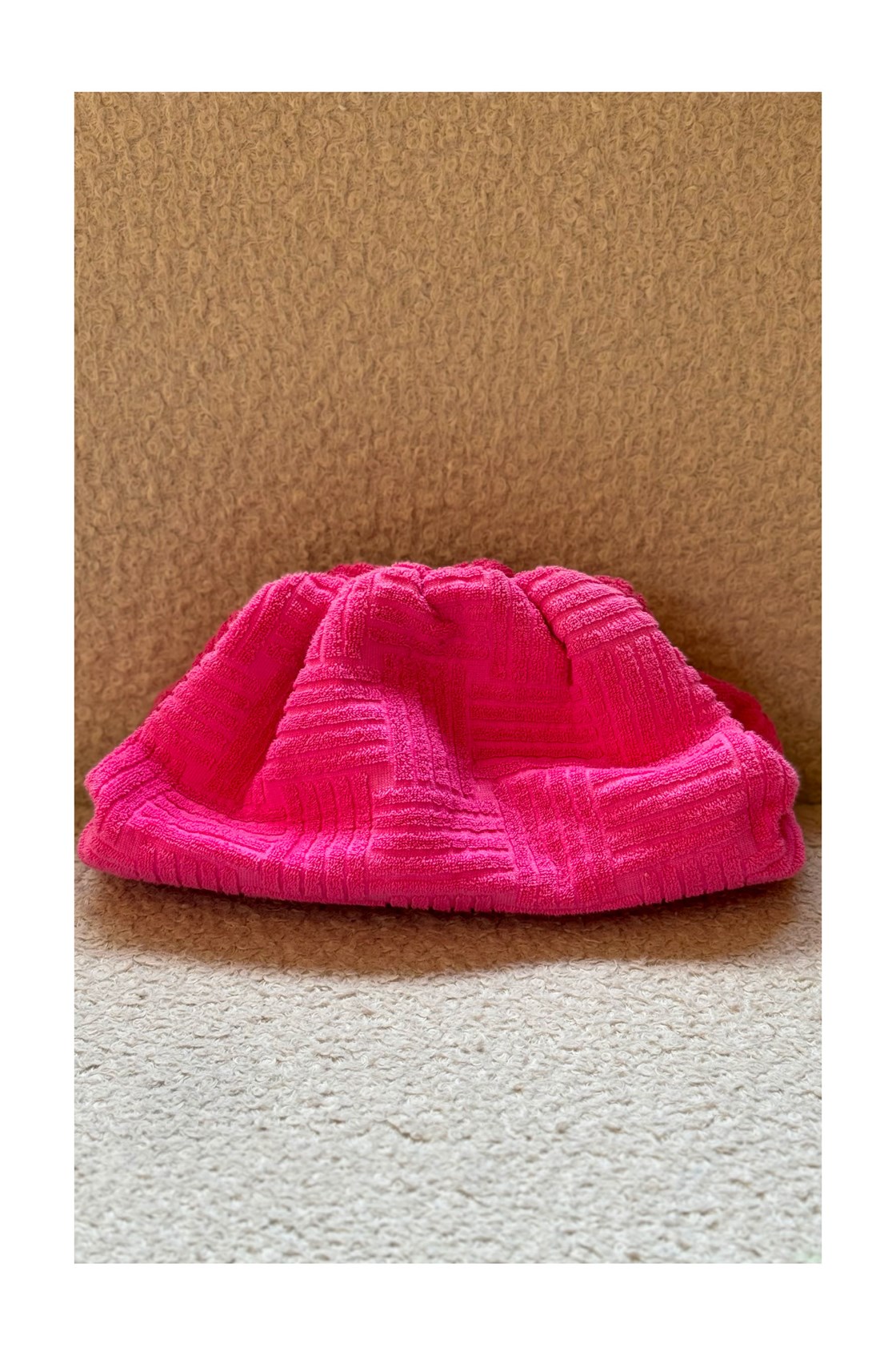 Bottega Veneta Pembe Havlu Kumaş Çanta