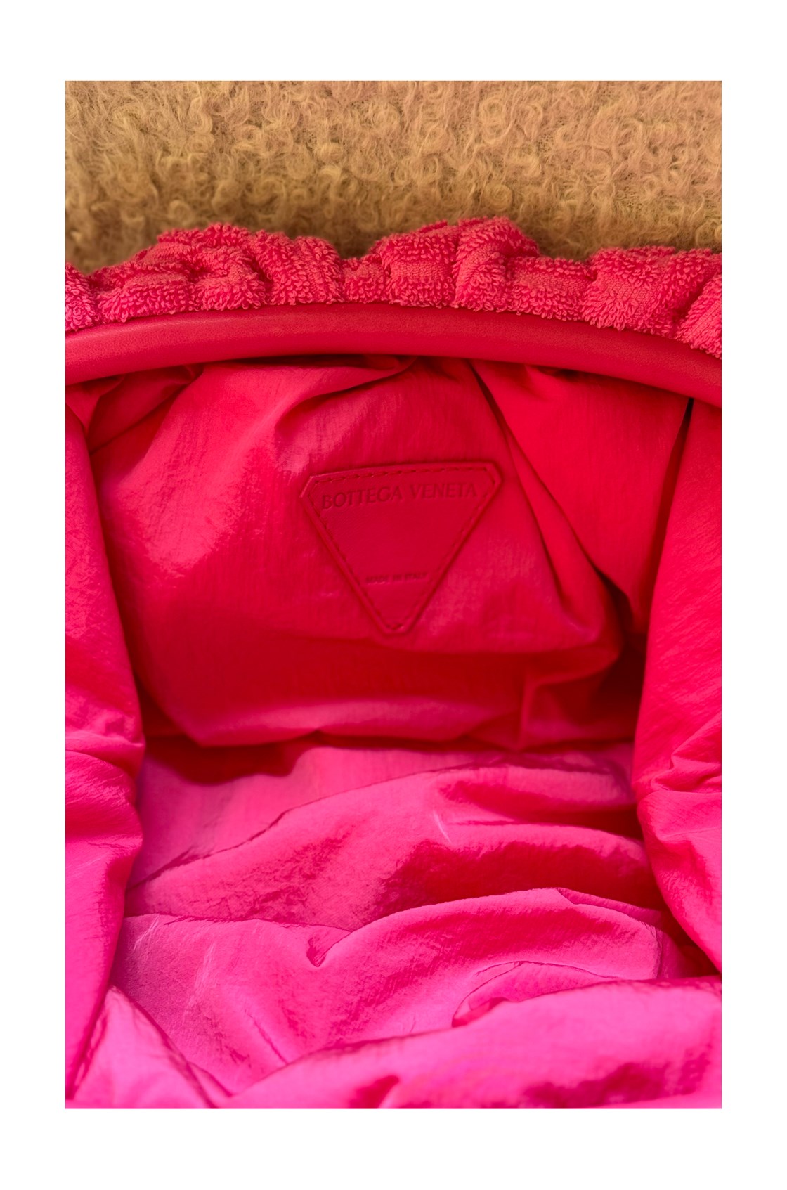 Bottega Veneta Pembe Havlu Kumaş Çanta