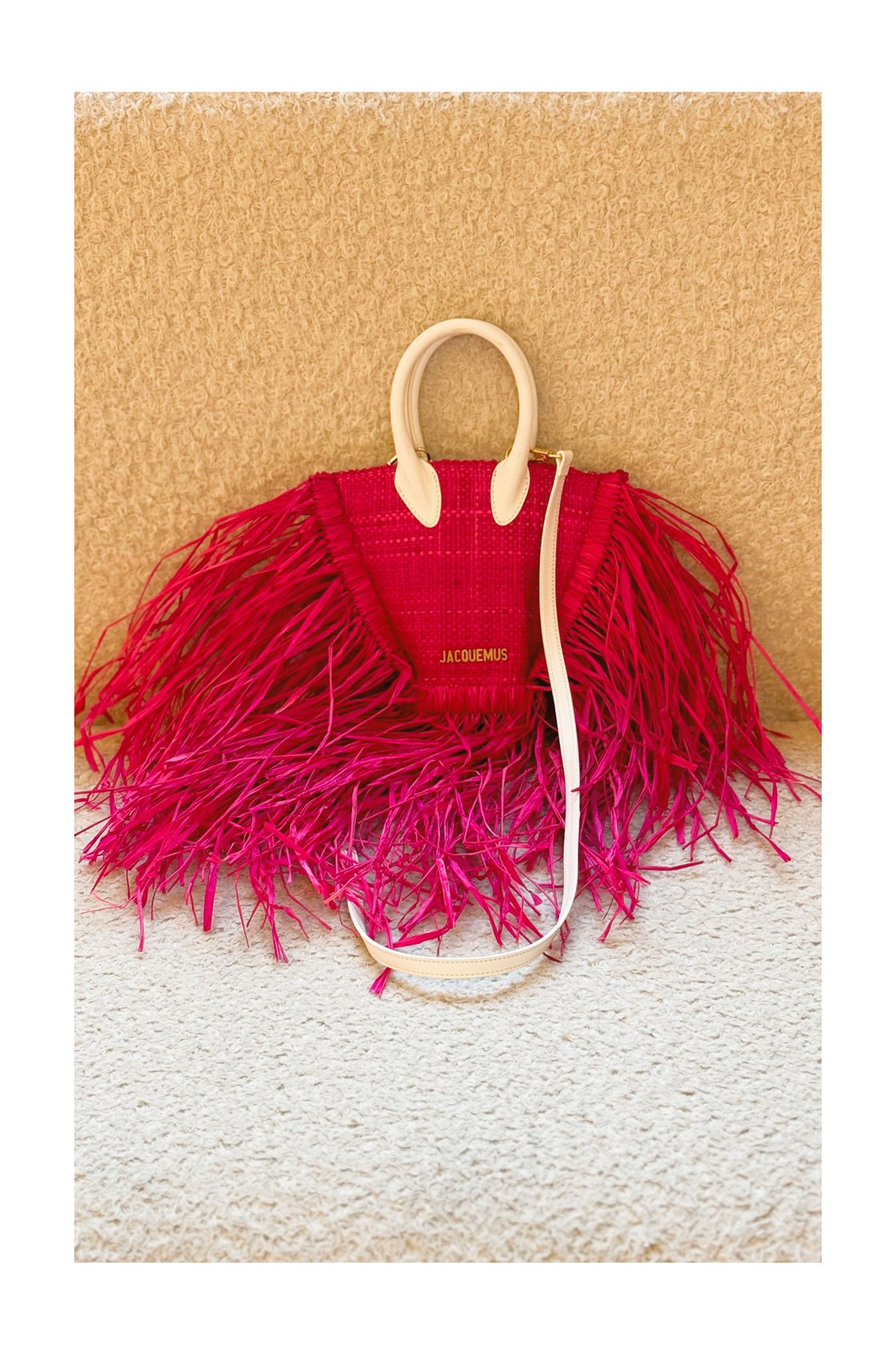 Jacquemus Püsküllü Pembe Çanta
