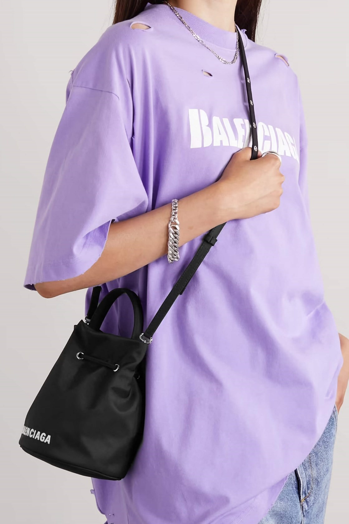 Balenciaga Logo Siyah Çanta