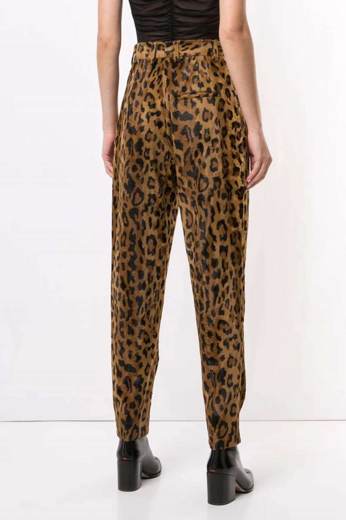 Khaite Magdeline Leopar Desenli Süet Dokulu Pantolon